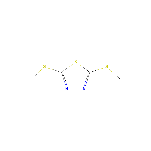 2,5-bis(methylthio)-1,3,4-thiadiazole (CAS: 82525-43-7) - Chemical Structure and Molecular Formula 