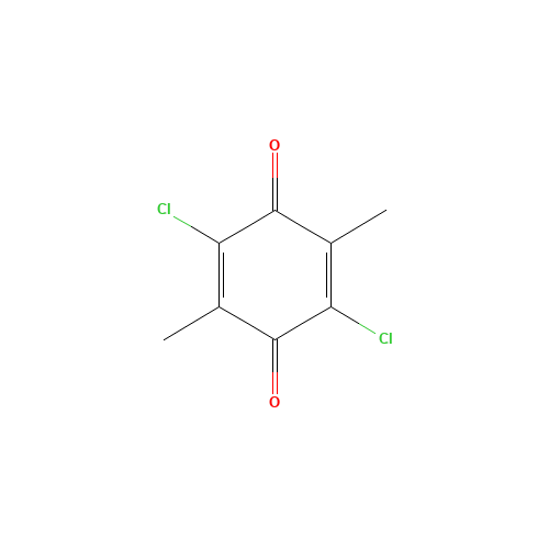 2,5-Dichloro-3,6-dimethyl-p-benzoquinone (CAS: 46010-98-4) - Chemical Structure and Molecular Formula 