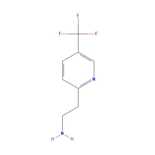 2-[5-(trifluoromethyl)pyridin-2-yl]ethan-1-amine (CAS: 885277-36-1) - Chemical Structure and Molecular Formula 