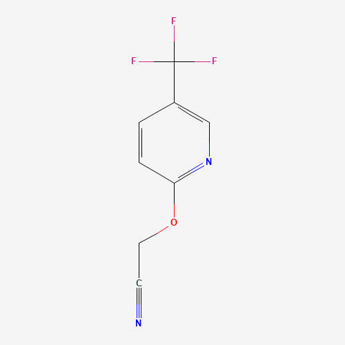 2-{[5-(trifluoromethyl)-2-pyridyl]oxy}acetonitrile (CAS: 680593-95-7) - Chemical Structure and Molecular Formula 