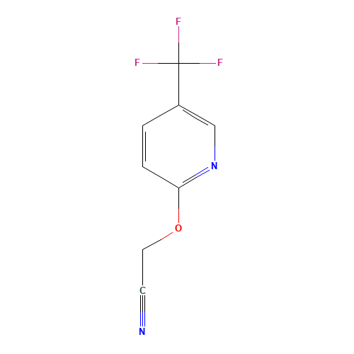 2-{[5-(trifluoromethyl)-2-pyridyl]oxy}acetonitrile (CAS: 680593-95-7) - Chemical Structure and Molecular Formula 
