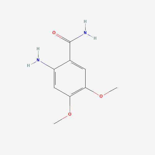 2-Amino-4,5-dimethoxybenzamide (CAS: 5004-88-6) - Chemical Structure and Molecular Formula 