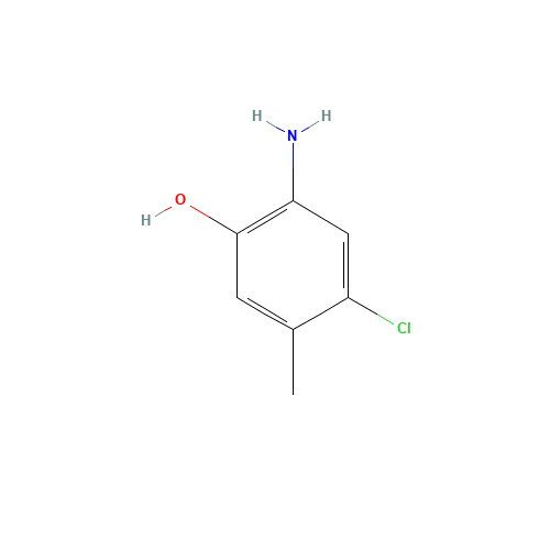 2-amino-4-chloro-5-methylphenol (CAS: 53524-27-9) - Chemical Structure and Molecular Formula 