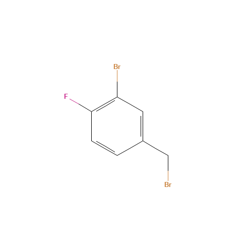2-Bromo-4-(bromomethyl)-1-fluorobenzene (CAS: 78239-71-1) - Chemical Structure and Molecular Formula 