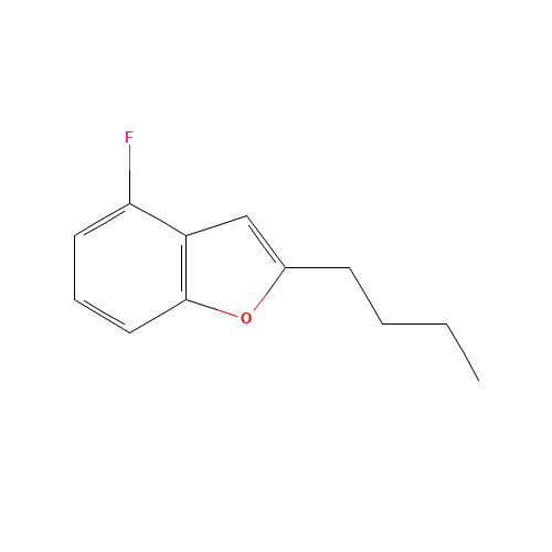 2-Butyl-4-fluoro-1-benzofuran (CAS: 863870-90-0) - Chemical Structure and Molecular Formula 