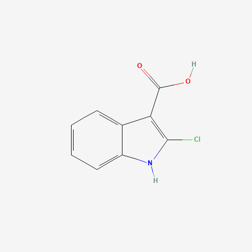 2-CHLORO-1H-INDOLE-3-CARBOXYLIC ACID (CAS: 54778-20-0) - Chemical Structure and Molecular Formula 