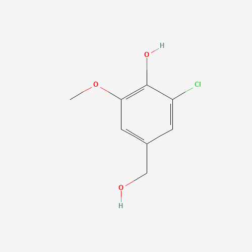 2-chloro-4-(hydroxymethyl)-6-methoxyphenol (CAS: 20624-92-4) - Chemical Structure and Molecular Formula 