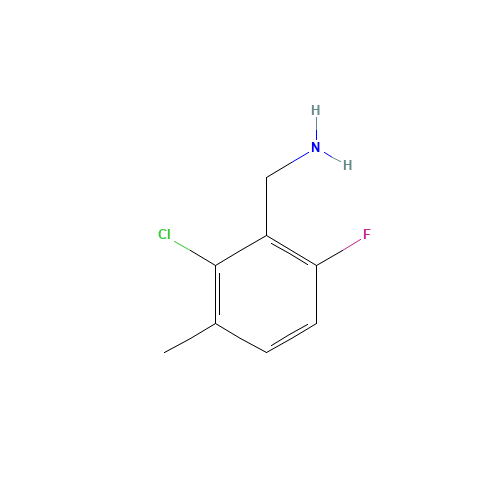 2-Chloro-6-fluoro-3-methylbenzylamine (CAS: 261762-85-0) - Chemical Structure and Molecular Formula 