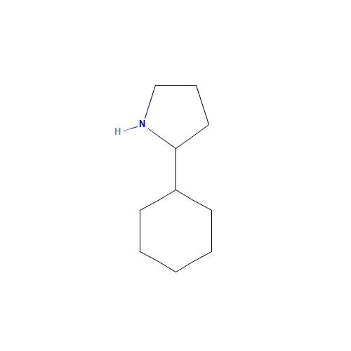 2-Cyclohexylpyrrolidine (CAS: 367281-02-5) - Chemical Structure and Molecular Formula 