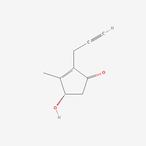 2-Cyclopenten-1-one, 4-hydroxy-3-methyl-2-(2-propynyl)-, (4S)- (CAS: 77087-34-4) - Chemical Structure and Molecular Formula 