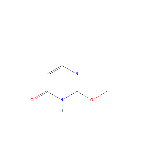 2-Methoxy-6-methyl-4(1H)-pyrimidinone (CAS: 55996-28-6) - Chemical Structure and Molecular Formula 