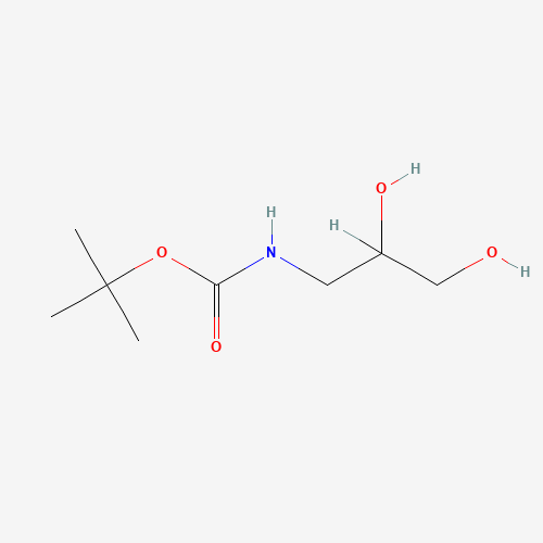 2-Methyl-2-propanyl (2,3-dihydroxypropyl)carbamate (CAS: 137618-48-5) - Chemical Structure and Molecular Formula 