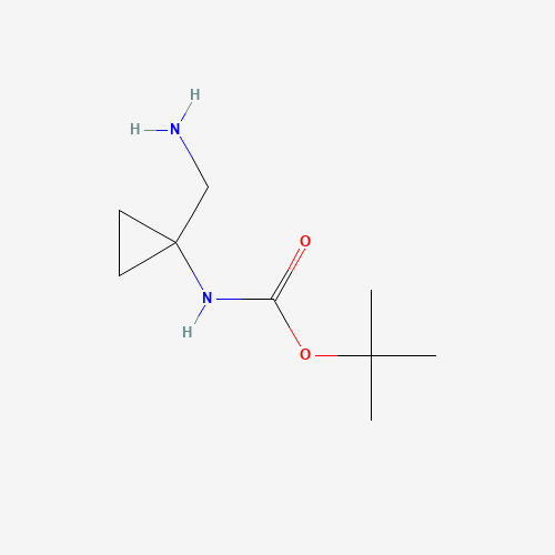 2-Methyl-2-propanyl [1-(aminomethyl)cyclopropyl]carbamate (CAS: 1027338-34-6) - Chemical Structure and Molecular Formula 