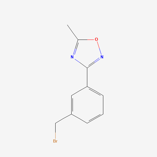 3-(3-(bromomethyl)phenyl)-5-methyl-1,2,4-oxadiazole (CAS: 253273-90-4) - Chemical Structure and Molecular Formula 