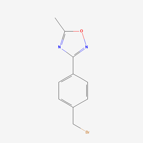3-(4-(bromomethyl)phenyl)-5-methyl-1,2,4-oxadiazole (CAS: 256956-42-0) - Chemical Structure and Molecular Formula 