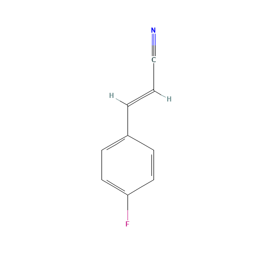 3-(4-Fluorophenyl)acrylonitrile (CAS: 27530-50-3) - Chemical Structure and Molecular Formula 