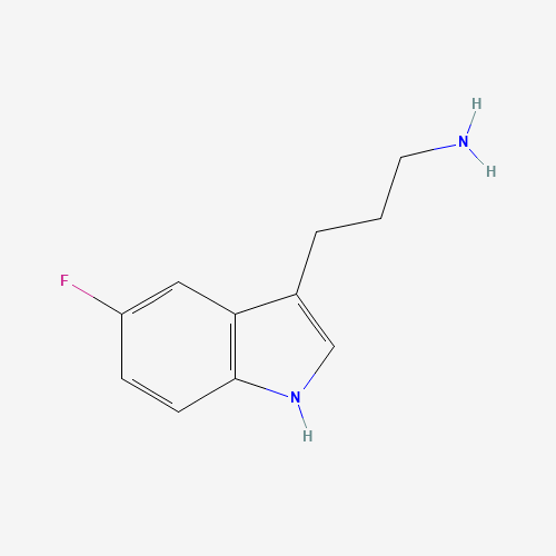 3-(5-Fluoro-1H-indol-3-yl)-1-propanamine (CAS: 245762-27-0) - Chemical Structure and Molecular Formula 