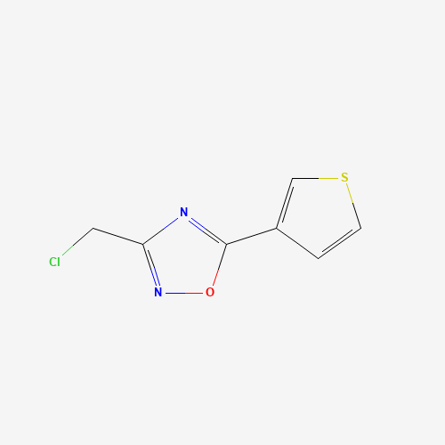 3-(chloromethyl)-5-(3-thienyl)-1,2,4-oxadiazole (CAS: 184970-24-9) - Chemical Structure and Molecular Formula 