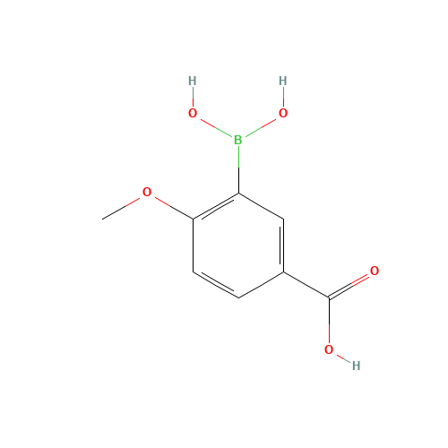 3-(Dihydroxyboryl)-4-methoxybenzoic acid (CAS: 730971-32-1) - Chemical Structure and Molecular Formula 