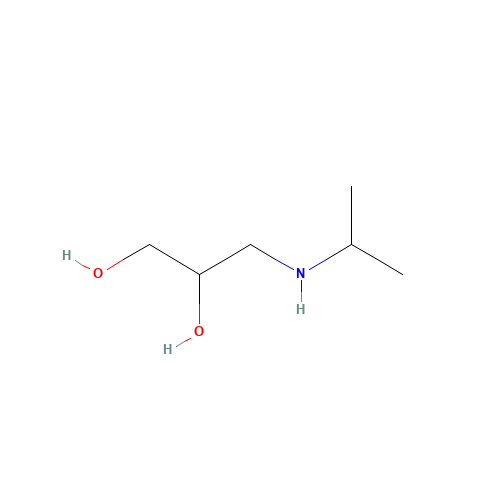 3-(Isopropylamino)propane-1,2-diol (CAS: 6452-57-9) - Chemical Structure and Molecular Formula 