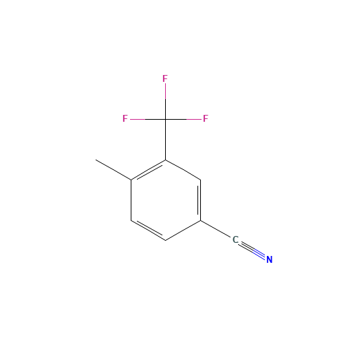 3-(Trifluoromethyl)-p-tolunitrile (CAS: 261952-06-1) - Chemical Structure and Molecular Formula 