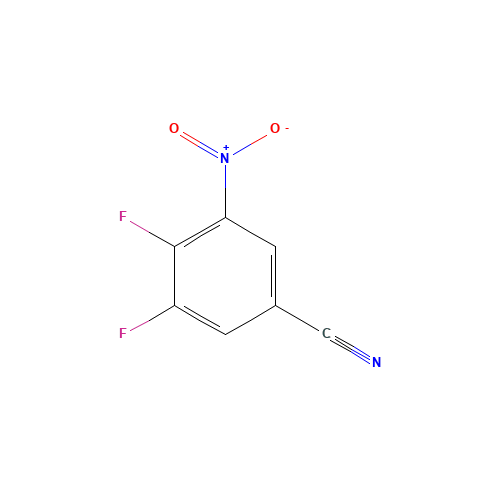 3,4-Difluoro-5-nitrobenzonitrile (CAS: 1119454-07-7) - Chemical Structure and Molecular Formula 