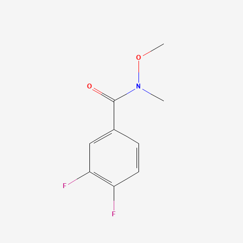 3,4-Difluoro-N-methoxy-N-methylbenzamide (CAS: 188345-25-7) - Chemical Structure and Molecular Formula 