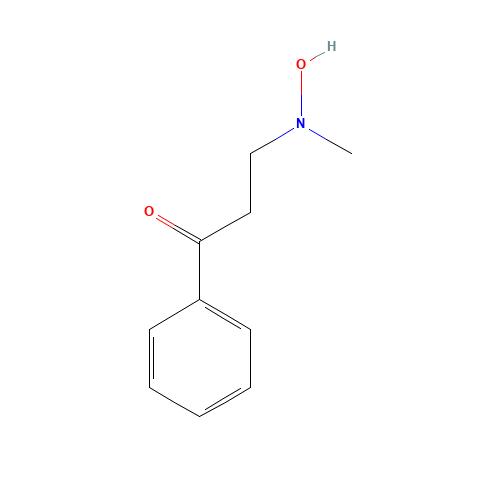 3-[Hydroxy(methyl)amino]-1-phenyl-1-propanone (CAS: 52266-34-9) - Chemical Structure and Molecular Formula 