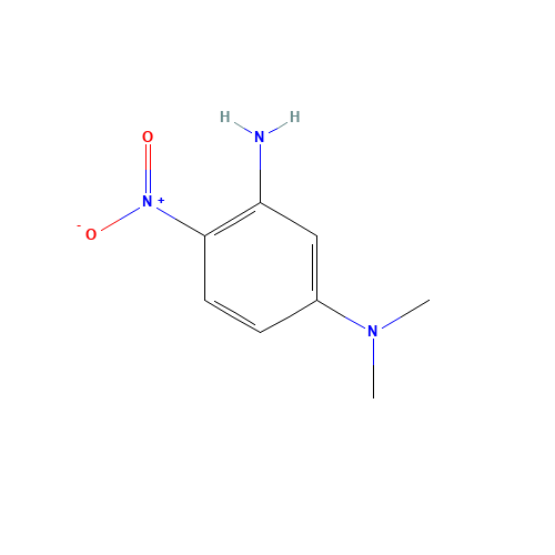 3-Amino-N,N-dimethyl-4-nitroaniline (CAS: 20691-71-8) - Chemical Structure and Molecular Formula 