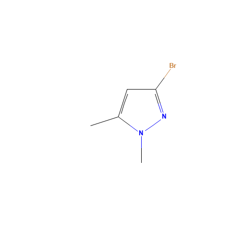 3-Bromo-1,5-dimethyl-1H-pyrazole (CAS: 5744-80-9) - Chemical Structure and Molecular Formula 