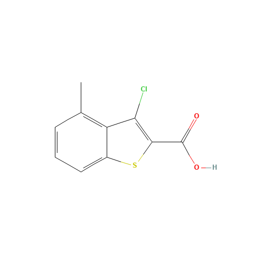 3-Chloro-4-methylbenzo[b]thiophene-2-carboxylicacid (CAS: 923772-93-4) - Chemical Structure and Molecular Formula 