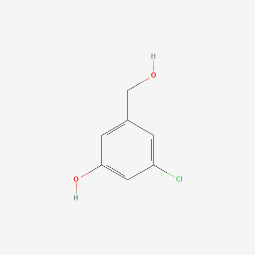 3-Chloro-5-(hydroxymethyl)phenol (CAS: 885270-34-8) - Chemical Structure and Molecular Formula 