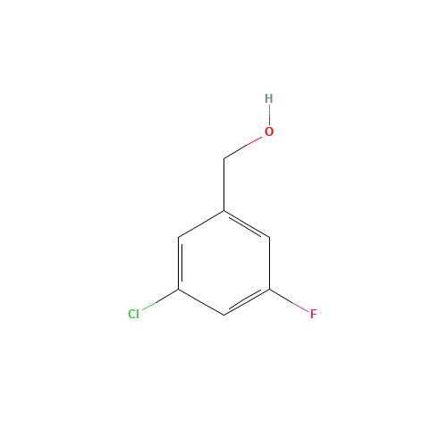 3-Chloro-5-fluorobenzyl alcohol (CAS: 79944-64-2) - Chemical Structure and Molecular Formula 