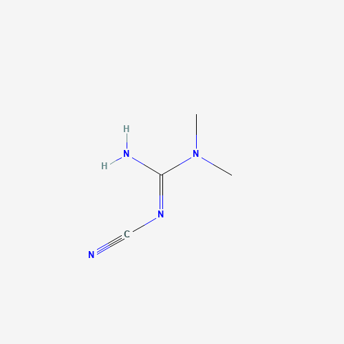 3-cyano-1,1-dimethylguanidine (CAS: 1609-06-9) - Chemical Structure and Molecular Formula 