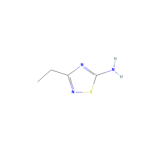 3-Ethyl-1,2,4-thiadiazol-5-amine (CAS: 17467-41-3) - Chemical Structure and Molecular Formula 