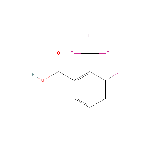 3-Fluoro-2-(trifluoromethyl)benzoic acid (CAS: 261951-80-8) - Chemical Structure and Molecular Formula 
