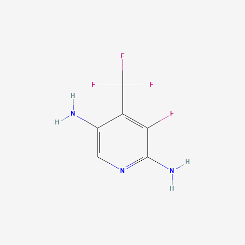 3-fluoro-4-(trifluoromethyl)pyridine-2,5-diamine (CAS: 675602-90-1) - Chemical Structure and Molecular Formula 