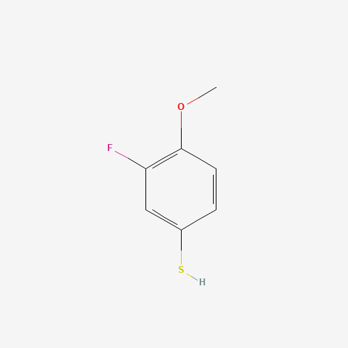 3-Fluoro-4-methoxybenzenethiol (CAS: 89818-27-9) - Chemical Structure and Molecular Formula 