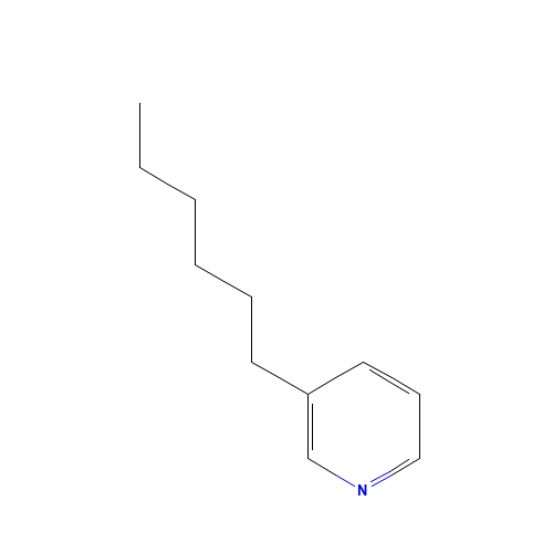 3-Hexylpyridine (CAS: 6311-92-8) - Chemical Structure and Molecular Formula 