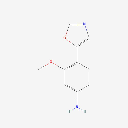 3-Methoxy-4-(1,3-oxazol-5-yl)aniline (CAS: 198821-79-3) - Chemical Structure and Molecular Formula 