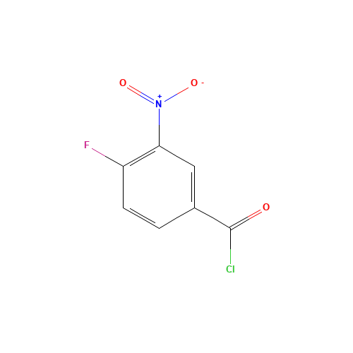 3-Nitro-4-fluorobenzoyl chloride (CAS: 400-94-2) - Chemical Structure and Molecular Formula 