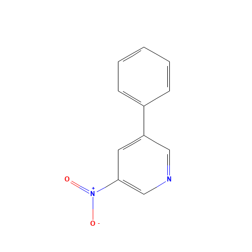 3-Nitro-5-phenylpyridine (CAS: 123792-62-1) - Chemical Structure and Molecular Formula 