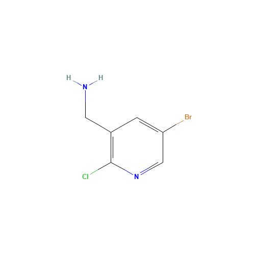 3-pyridinemethanamine, 5-bromo-2-chloro- (CAS: 1211581-73-5) - Chemical Structure and Molecular Formula 