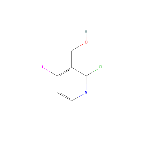 3-pyridinemethanol, 2-chloro-4-iodo- (CAS: 884494-44-4) - Chemical Structure and Molecular Formula 