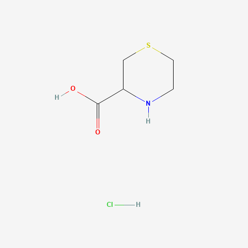 3-Thiomorpholinecarboxylic acid, hydrochloride (CAS: 96612-95-2) - Chemical Structure and Molecular Formula 