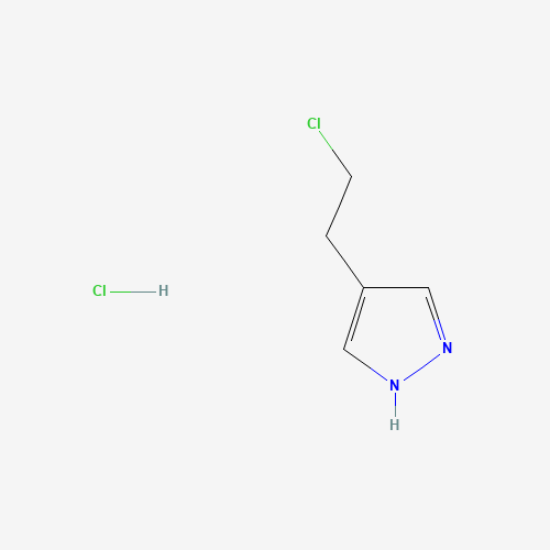 4-(2-Chloroethyl)-1H-pyrazole hydrochloride (CAS: 103433-17-6) - Chemical Structure and Molecular Formula 