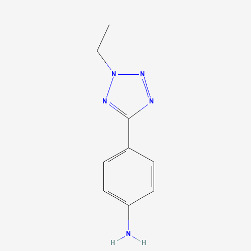4-(2-Ethyl-2H-tetrazol-5-yl)-phenylamine (CAS: 436092-88-5) - Chemical Structure and Molecular Formula 