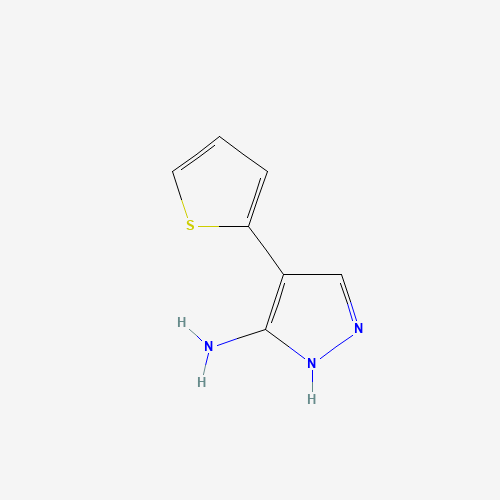 4-(2-thienyl)-1h-pyrazol-5-amin (CAS: 91447-40-4) - Chemical Structure and Molecular Formula 