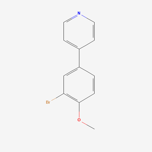 4-(3-Bromo-4-methoxyphenyl)pyridine (CAS: 191602-60-5) - Chemical Structure and Molecular Formula 