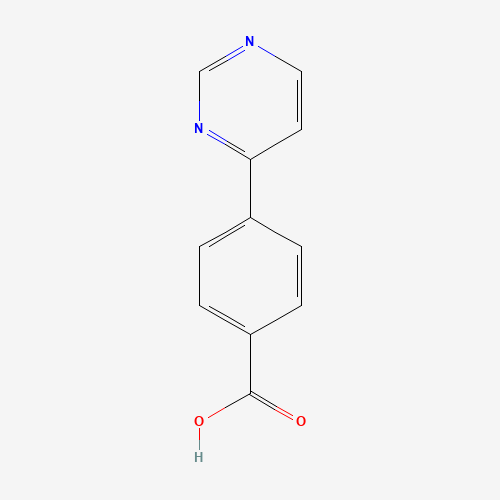 4-(4-Pyrimidinyl)benzoic acid (CAS: 249292-43-1) - Chemical Structure and Molecular Formula 